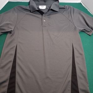 PGA Tour fitted Collared Golf shirt. Gray Men's Size Large.